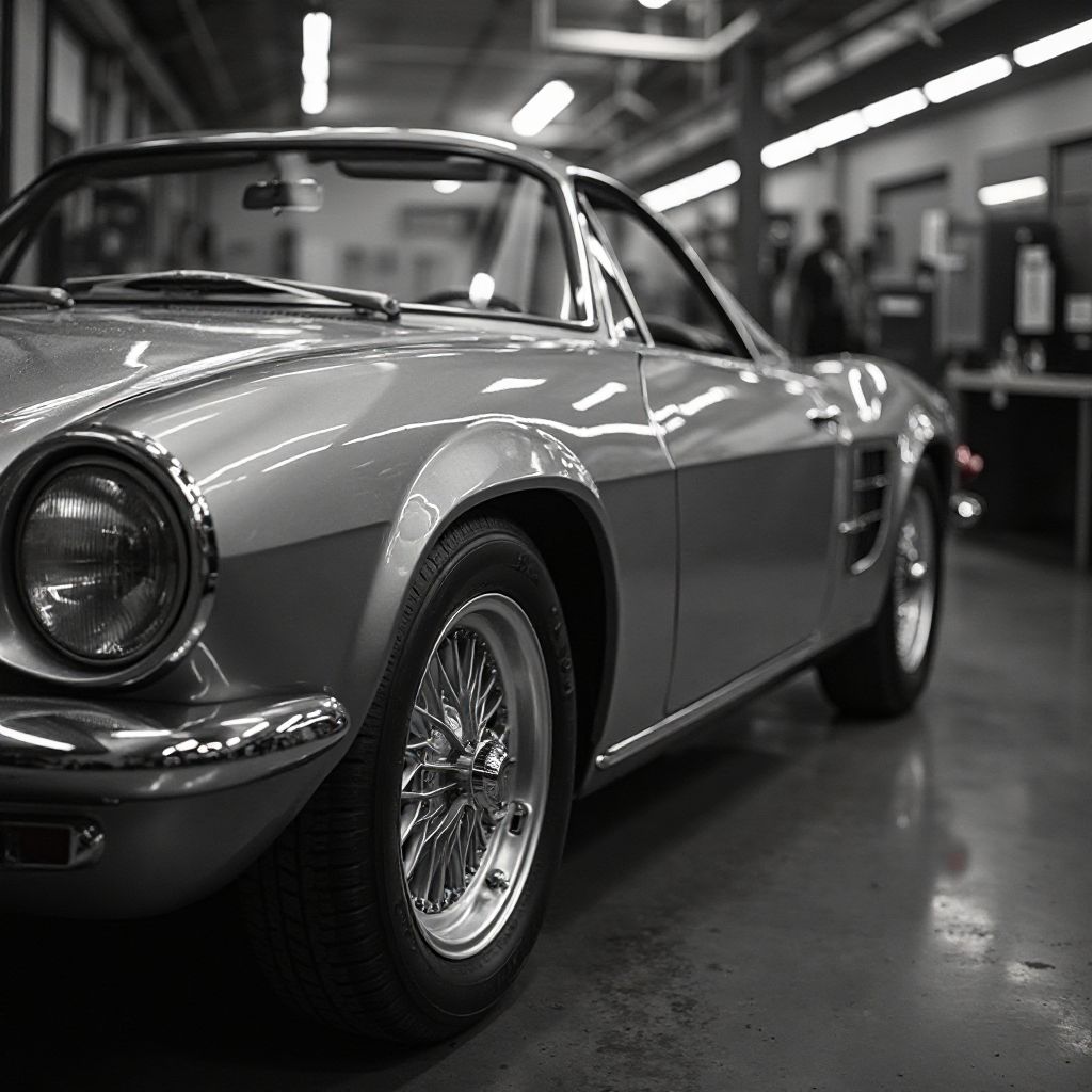 Leštění karoserie sportovního vozu